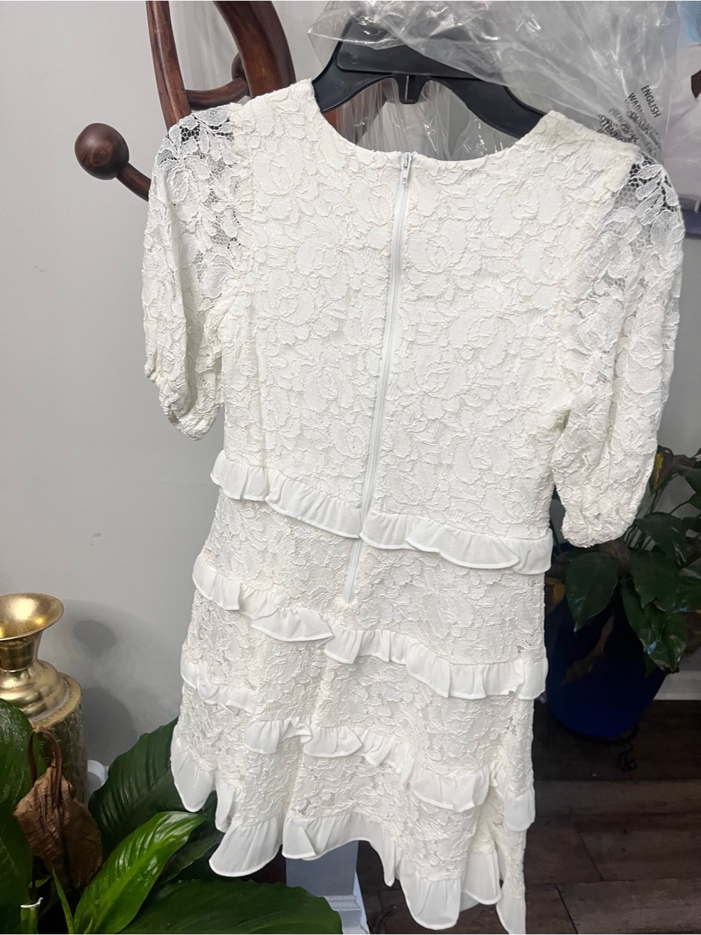 GB girls White Lace Ruffle Dress - Picture 2 of 5